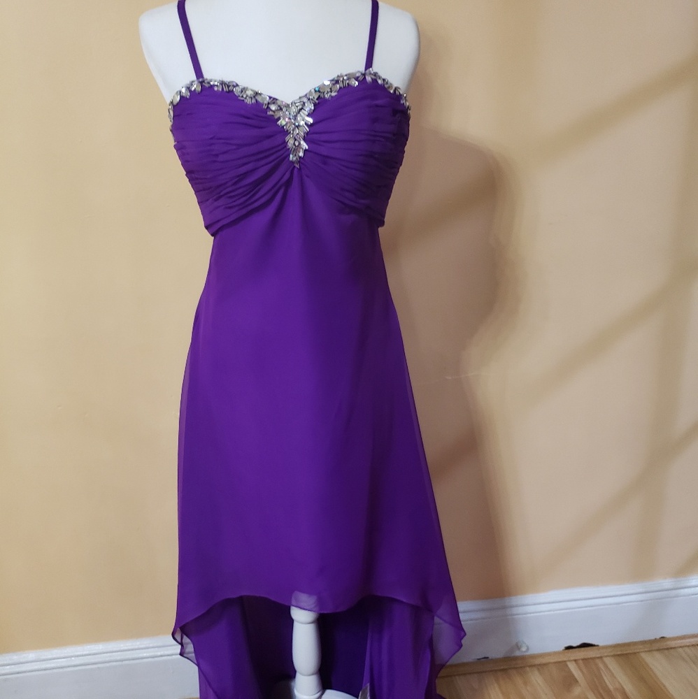 Beautiful Purple Formal IMPRESSION High-Low Dress